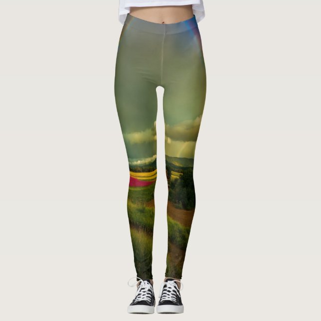 Rainbow Dreams: Lebhafte Leggings für jeden Workou (Vorderseite)