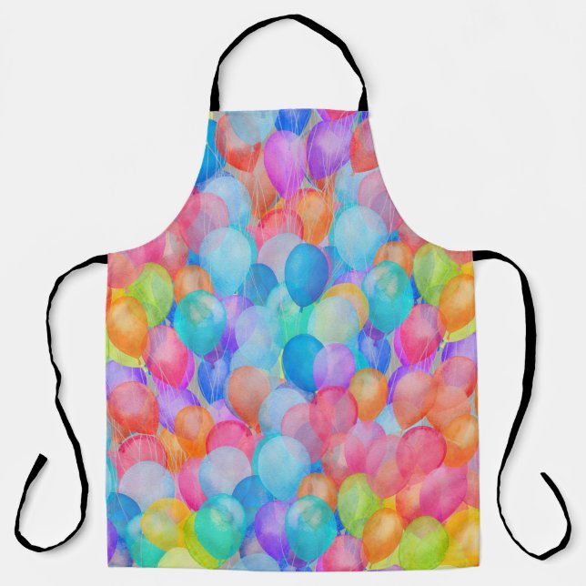 Rainbow Dreams: Watercolor Ballon Art Schürze (Vorderseite)