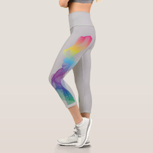 Rainbow Drehung Capri Leggings