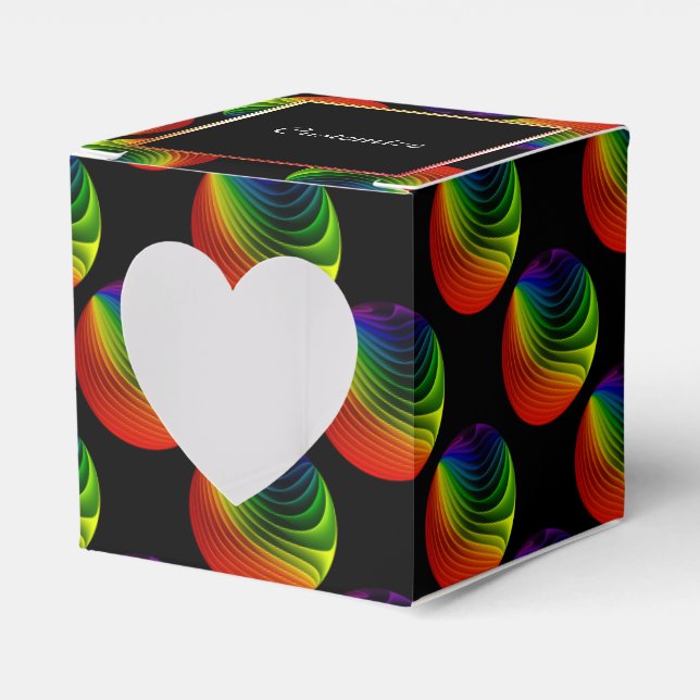 Rainbow Drehung Orbs Herz-Gabe Box Geschenkschachtel (Vorderseite)
