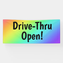 Rainbow Drive-Thru Open! Banner