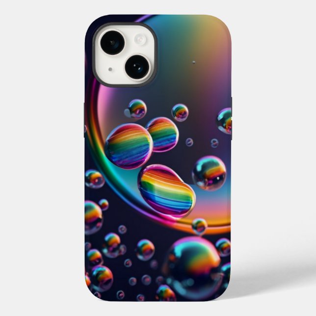 Rainbow Droplet Case-Mate iPhone Case (Rückseite)