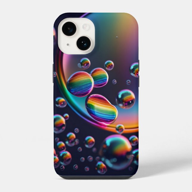 Rainbow Droplet Case-Mate iPhone Case Hülle (Rückseite)
