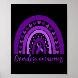 Rainbow Drug Adrug Erholung Lila Ribbon 2 Poster