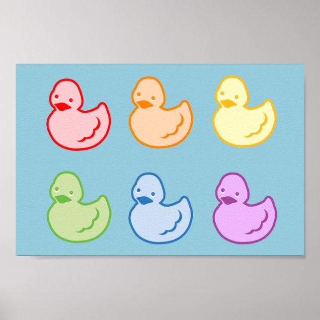 Rainbow Duckies Poster (Vorne)