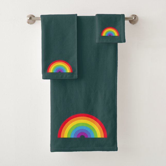 Rainbow dunkelblau Handtuch Badhandtuch Set (Insitu)