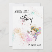 *~* Rainbow Dust Fairy Baby Shower Einladung