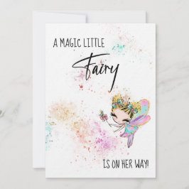 *~* Rainbow Dust Fairy Baby Shower Einladung