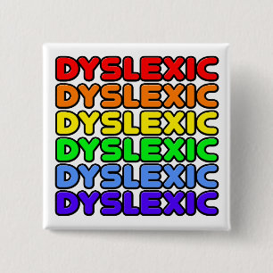 Rainbow Dyslexie Button