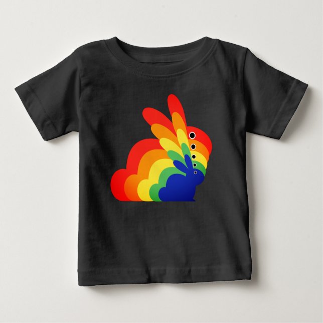 Rainbow Easter Bunny - Ostern Baby T-shirt (Vorderseite)