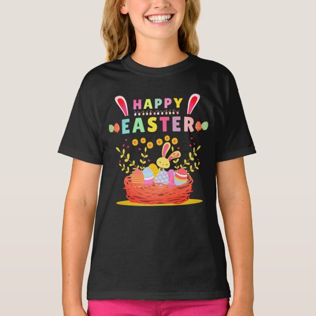 Rainbow Easter Bunny - Ostern T-Shirt (Vorderseite)