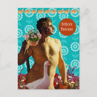 Rainbow Easter Feiertagspostkarte