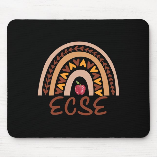 Rainbow ECSE Team Zurück zur Schulbewertung Mousepad (Vorne)