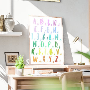 Rainbow Educational Alphabet Poster