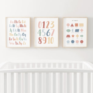 Rainbow Educational Class Decor Set von 3