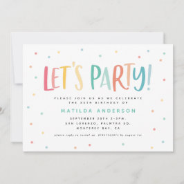 Rainbow einfache, bunte moderne Typografie Einladung