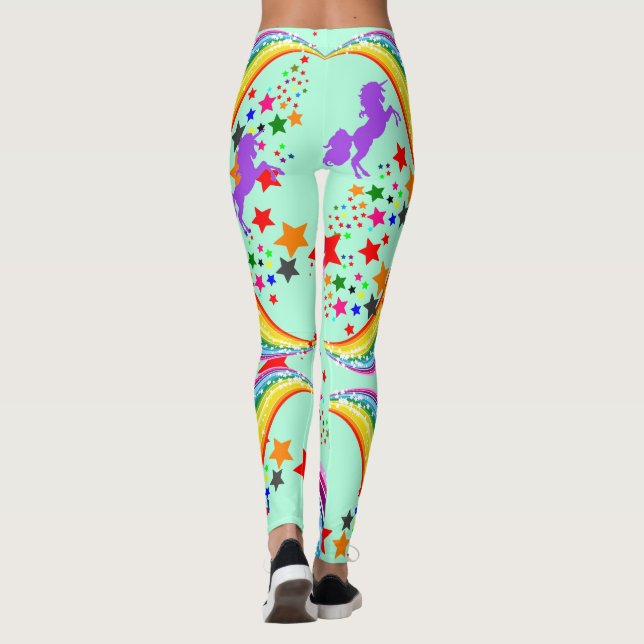 Rainbow-Einhorn-Leggings - Yoga-Ameisen personalis Leggings (Rückseite)