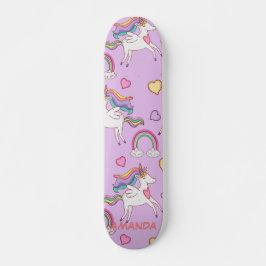 Rainbow-Einhorn Skateboard