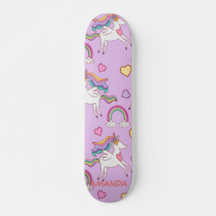 Rainbow-Einhorn Skateboard
