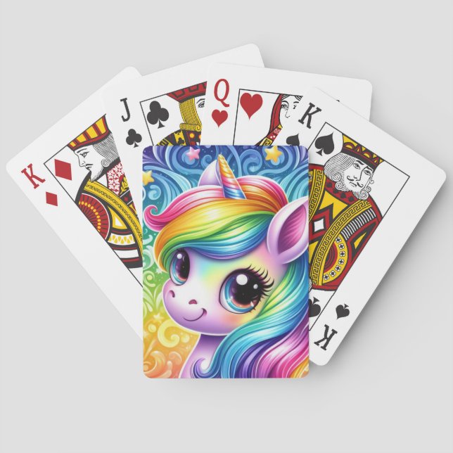 Rainbow Einhorn Spielkarten (Rückseite)