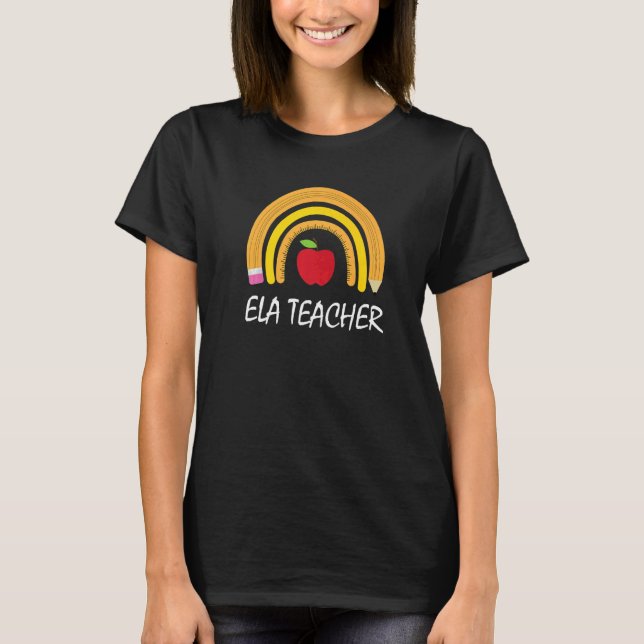Rainbow Ela Lehrer Englischlehrer T-Shirt (Vorderseite)