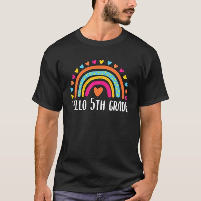 Rainbow-Elementarlehrer Student Gradu T-Shirt (Vorderseite)