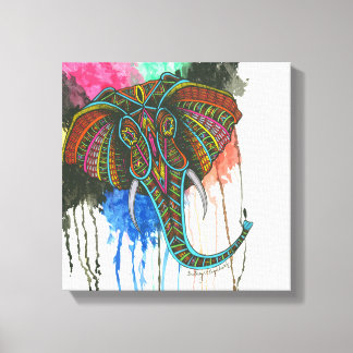 Rainbow Elephant Leinwanddruck