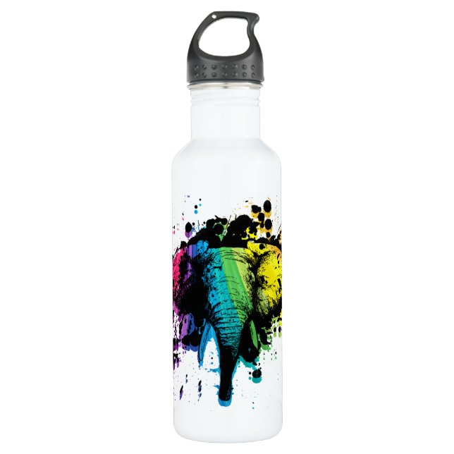 Rainbow Elephant Trinkflasche (Vorderseite)