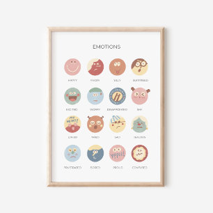 Rainbow Emotions Pädagogik Poster