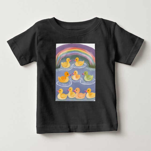 Rainbow-Ententeich Baby T-shirt (Vorderseite)