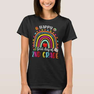 Rainbow Erster Schultag 2. Klasse Lehrer zurück T-Shirt