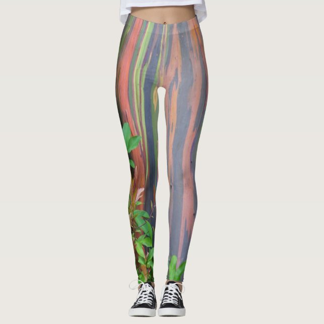 Rainbow Eucalyptus Tree Leggings (Vorderseite)