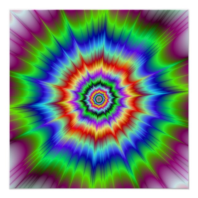 Rainbow Explosion The Zazzle Perfect Poster (Vorderseite)