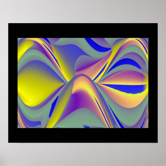 Rainbow Eye , Abstrakte 3D Art Poster (Vorne)