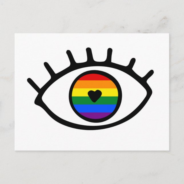 Rainbow Eye Postkarte (Vorderseite)