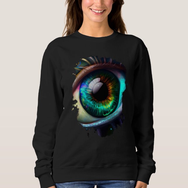 Rainbow eye the beauty in the dark sweatshirt (Vorderseite)