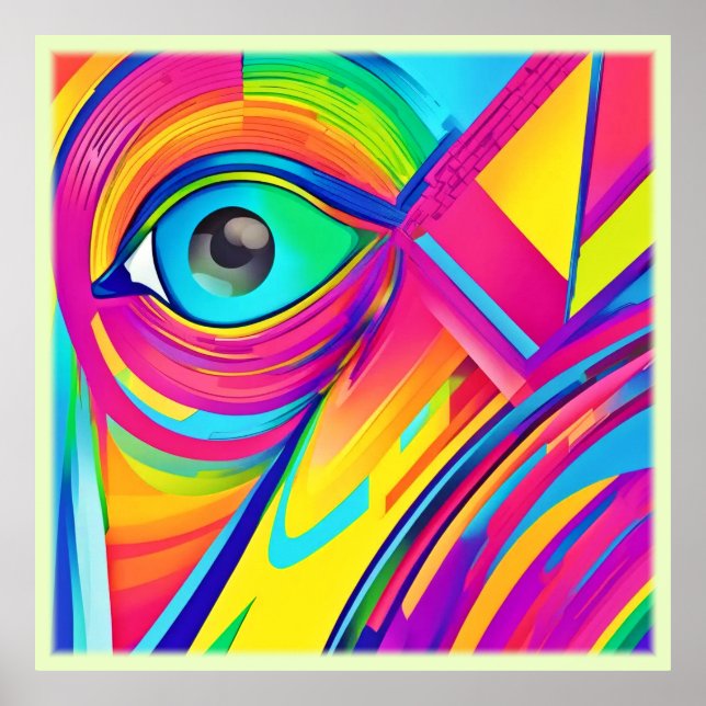 Rainbow Eye Wonder Art Poster (Vorne)