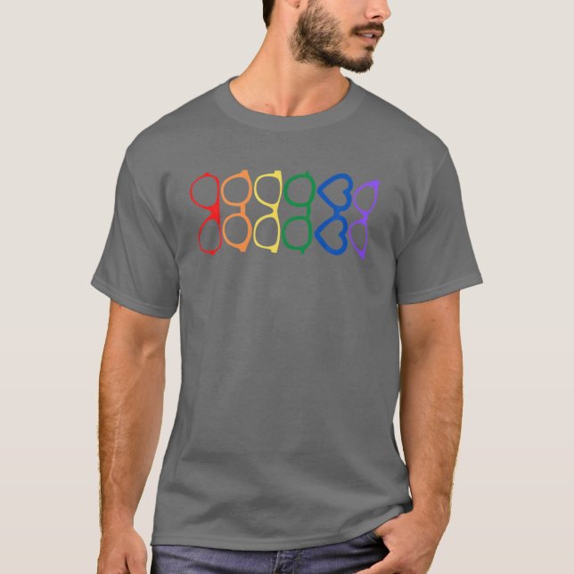Rainbow Eyeglasses Pride Optometrist Optician Glas T-Shirt (Vorderseite)