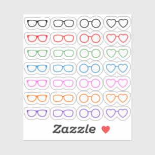 Rainbow Eyeglasses Reading Eye Doctor Ernennung Aufkleber