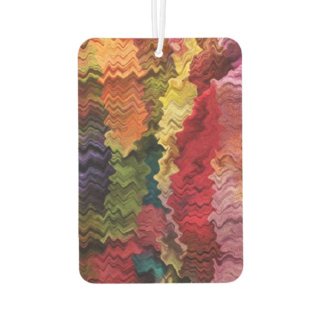 Rainbow Fabric Abstrakt Air Freshener Autolufterfrischer (Rückseite)