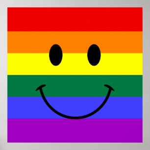 Rainbow Face Poster