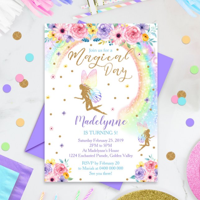 Rainbow Fairy Einladung (Von Creator hochgeladen)