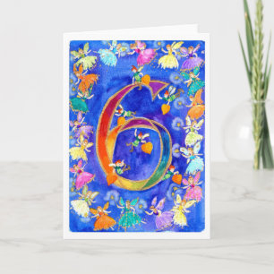 Rainbow Fairy Happy Sechster Geburtstag Karte