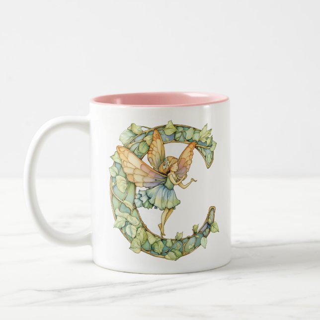 Rainbow Fairy Initial 'C' Zweifarbige Tasse (Links)