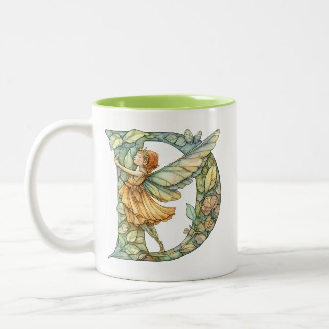 Rainbow Fairy Initial 'D' Zweifarbige Tasse (Links)