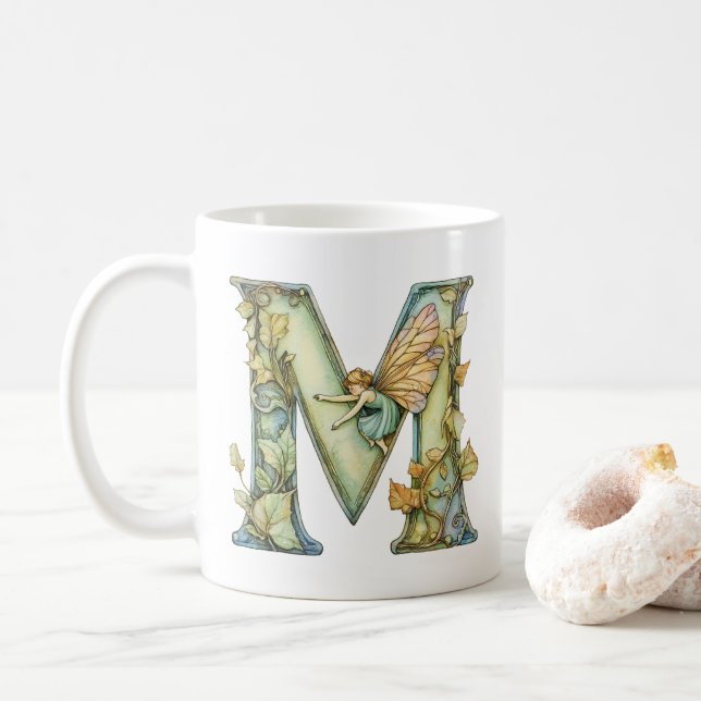 Rainbow Fairy Initial "M" Kaffeetasse (Mit Donut)