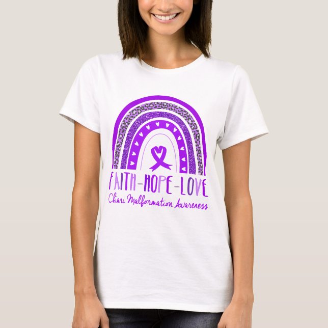 Rainbow Faith Hope Liebe Chiari T-Shirt (Vorderseite)
