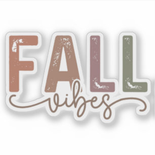 Rainbow Fall Vibes Aufkleber