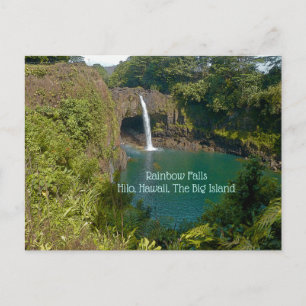 RAINBOW FALLS, HILO, HAWAII, GROSSE INSEL POSTCARD POSTKARTE