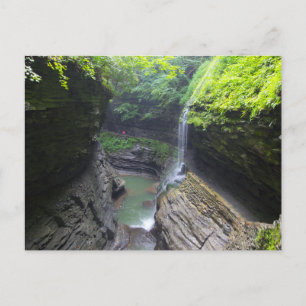 Rainbow Falls, Watkins Glen Staat Park, New York Postkarte